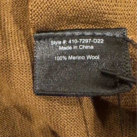 Jenni Kayne Mercer Crewneck Amber Brown Merino Wool - Size medium EUC - Picture 9 of 11